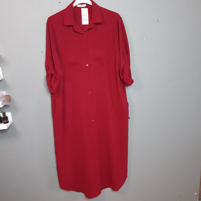 Scarlet skjorte kjole Bordeaux - 208
