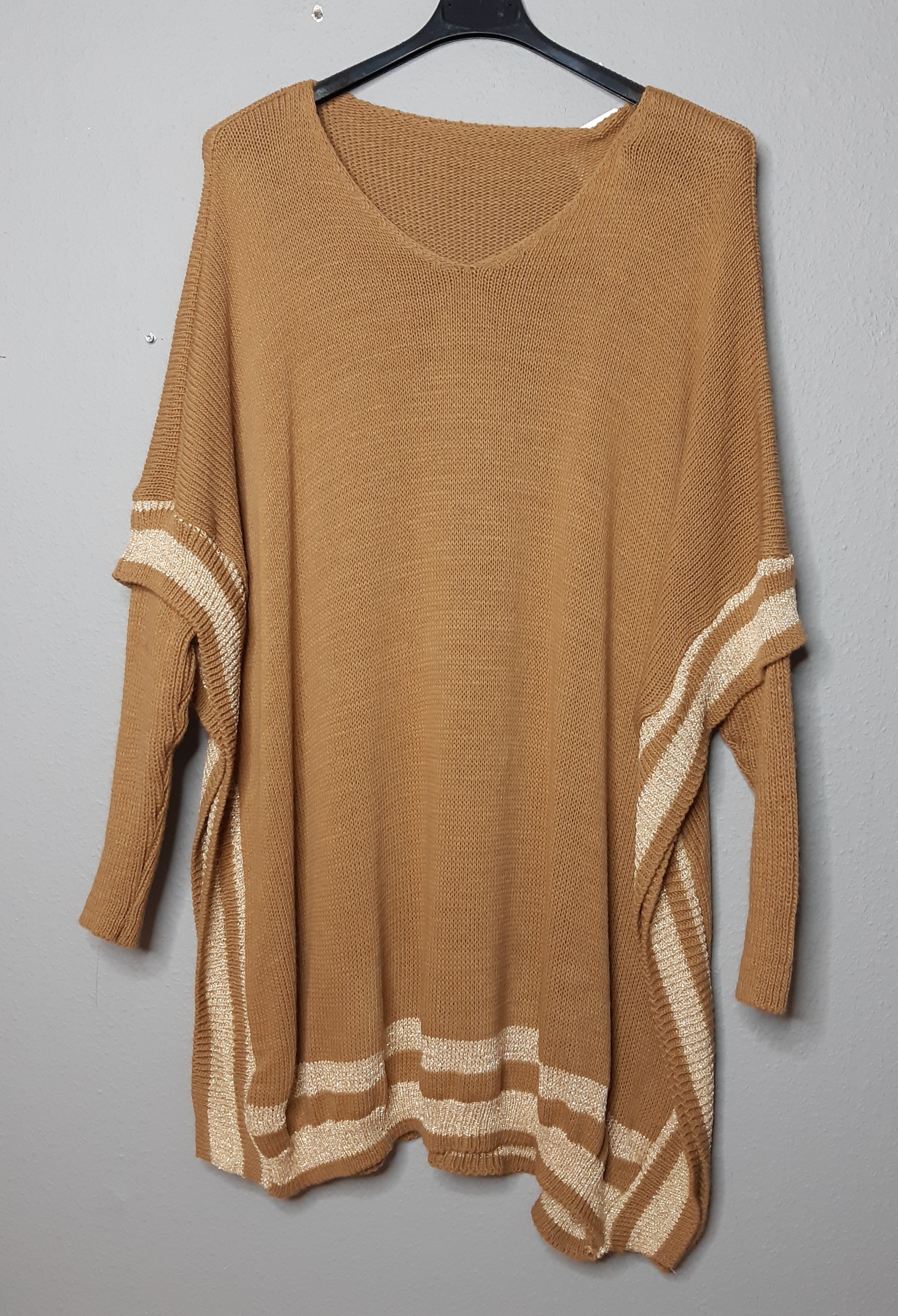 Poncho Bluse Camel 2x75