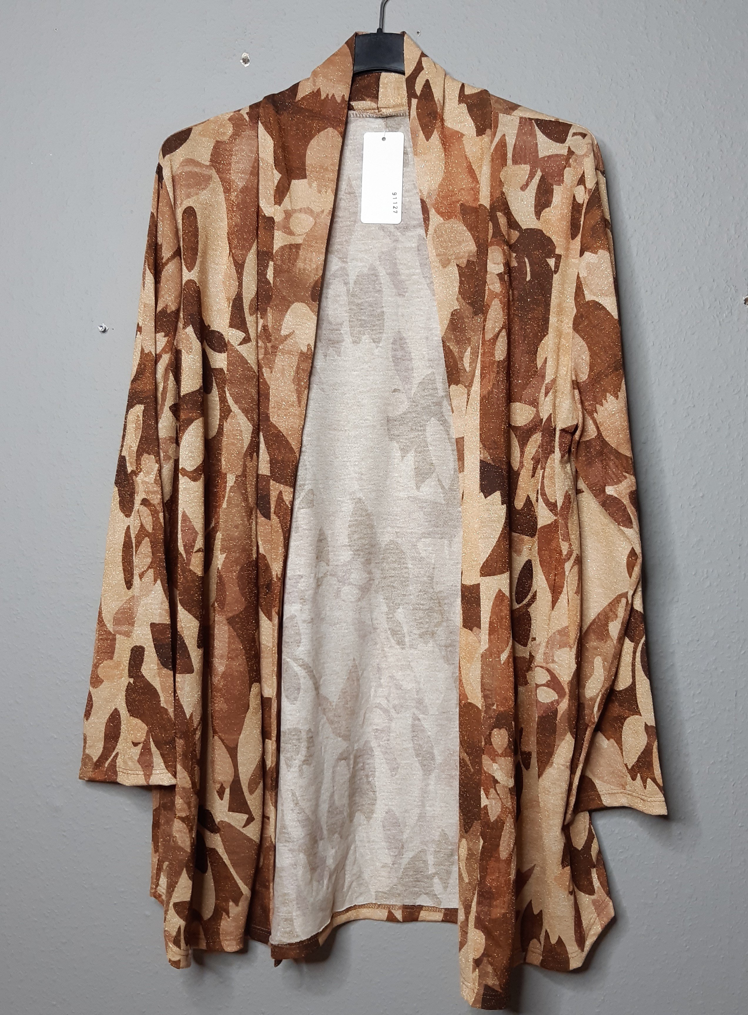 Litzy cardigan camo Brown Ryg 2x68