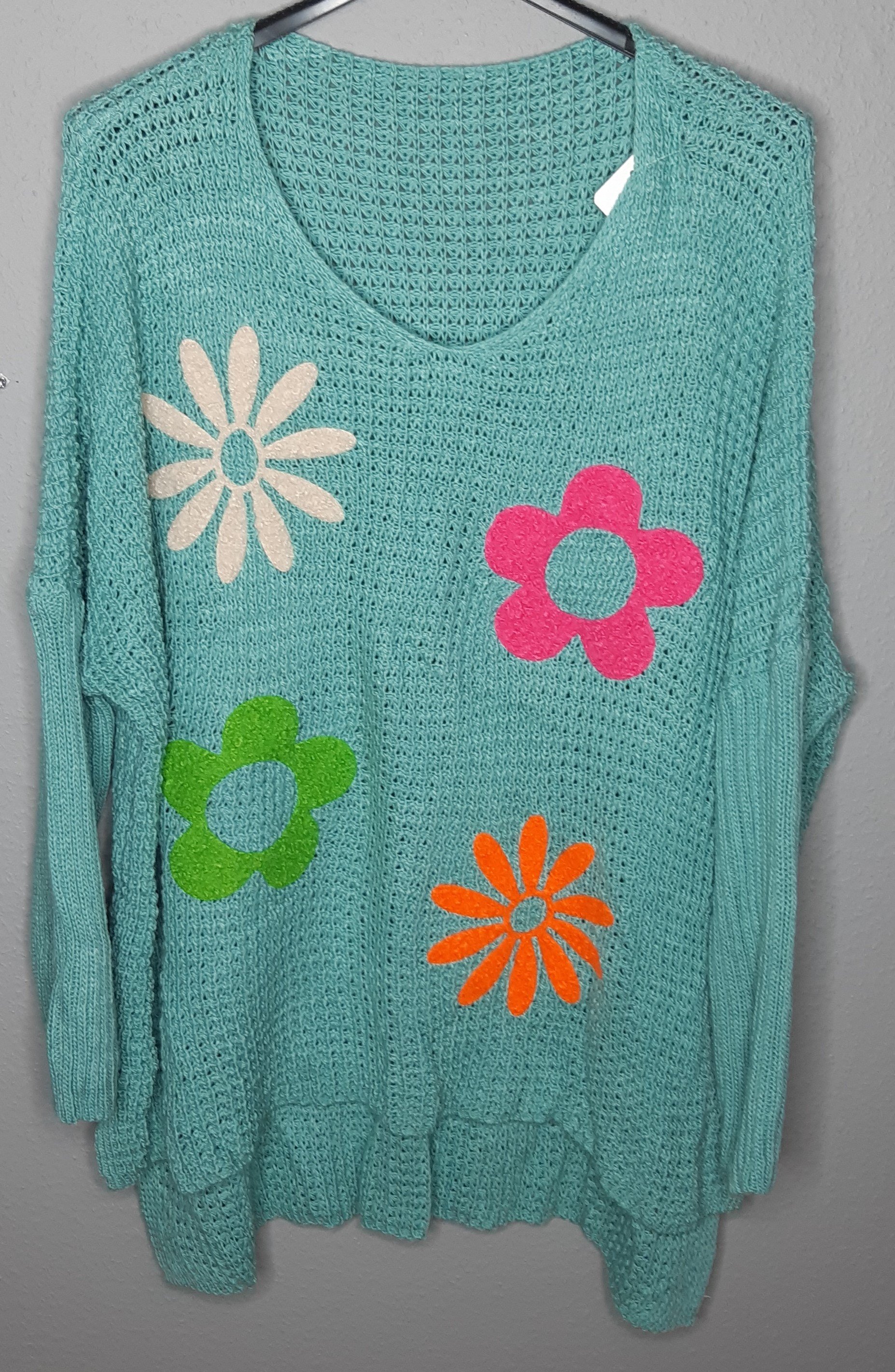 Bluse Blume Mint 2x70