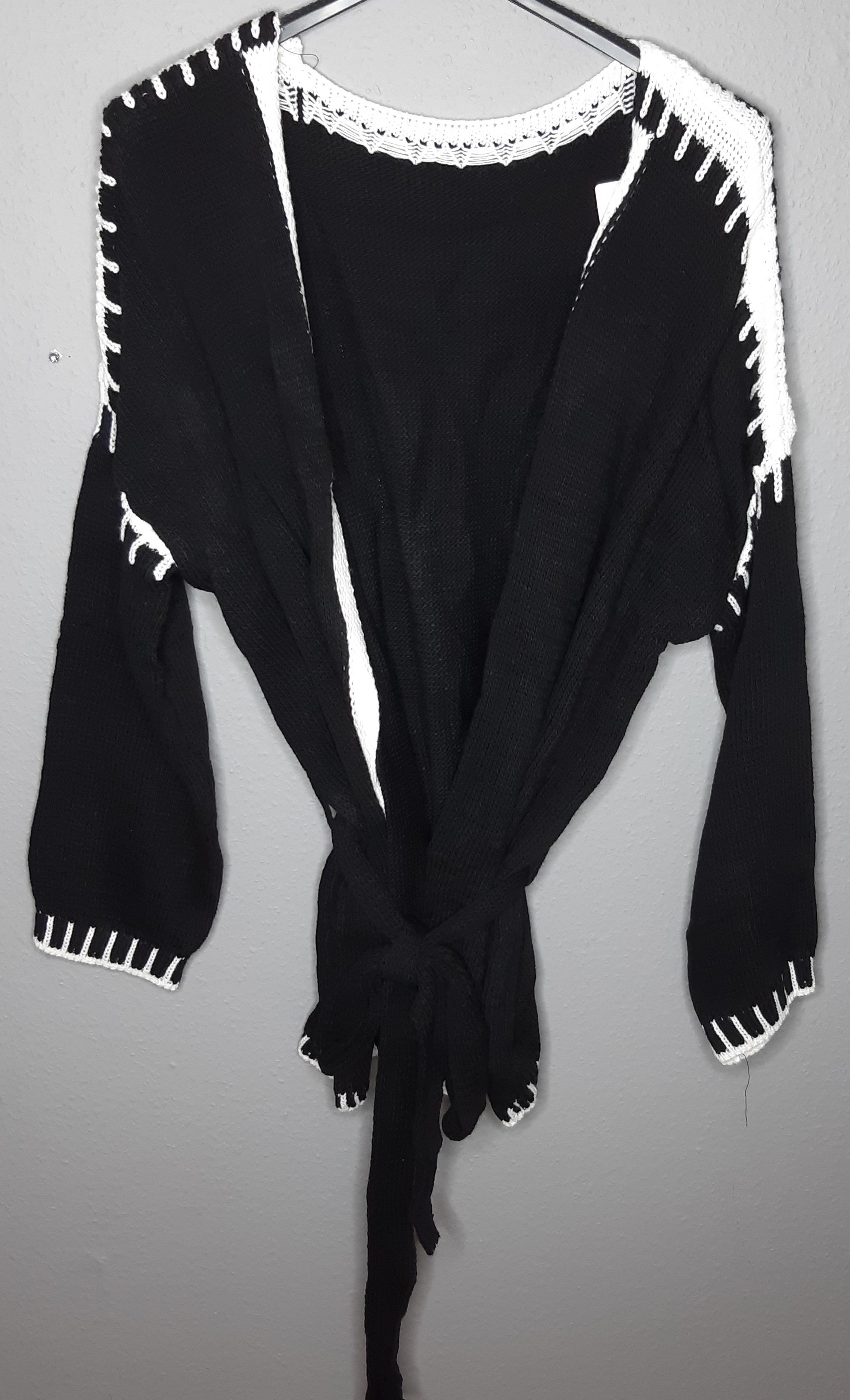Cardigan Stitch Black 2x70