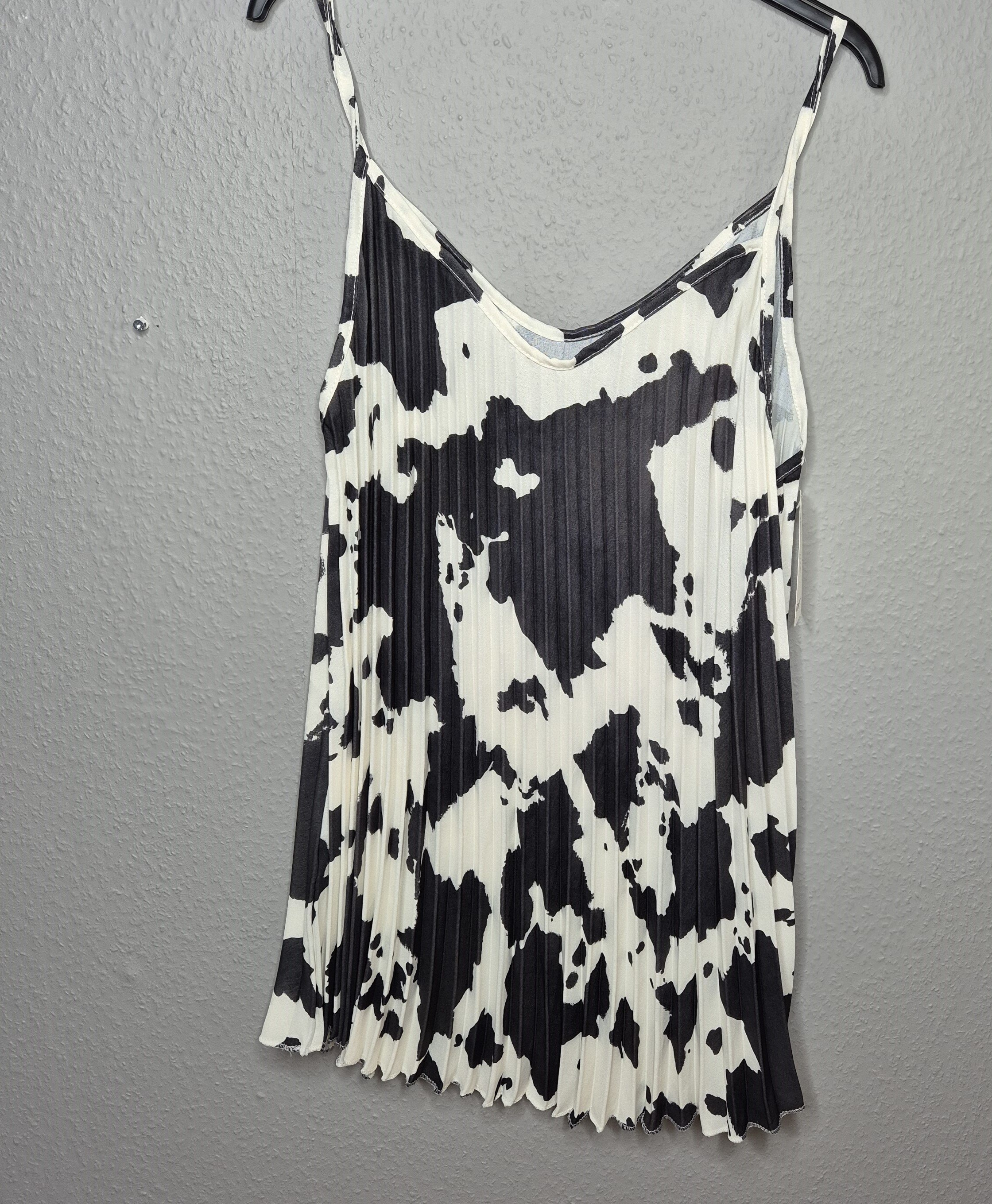 Vimpy Top Plisse Black Cow
