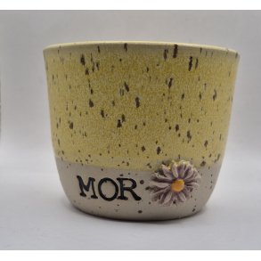 Kop Mor og blomst uden hank gul