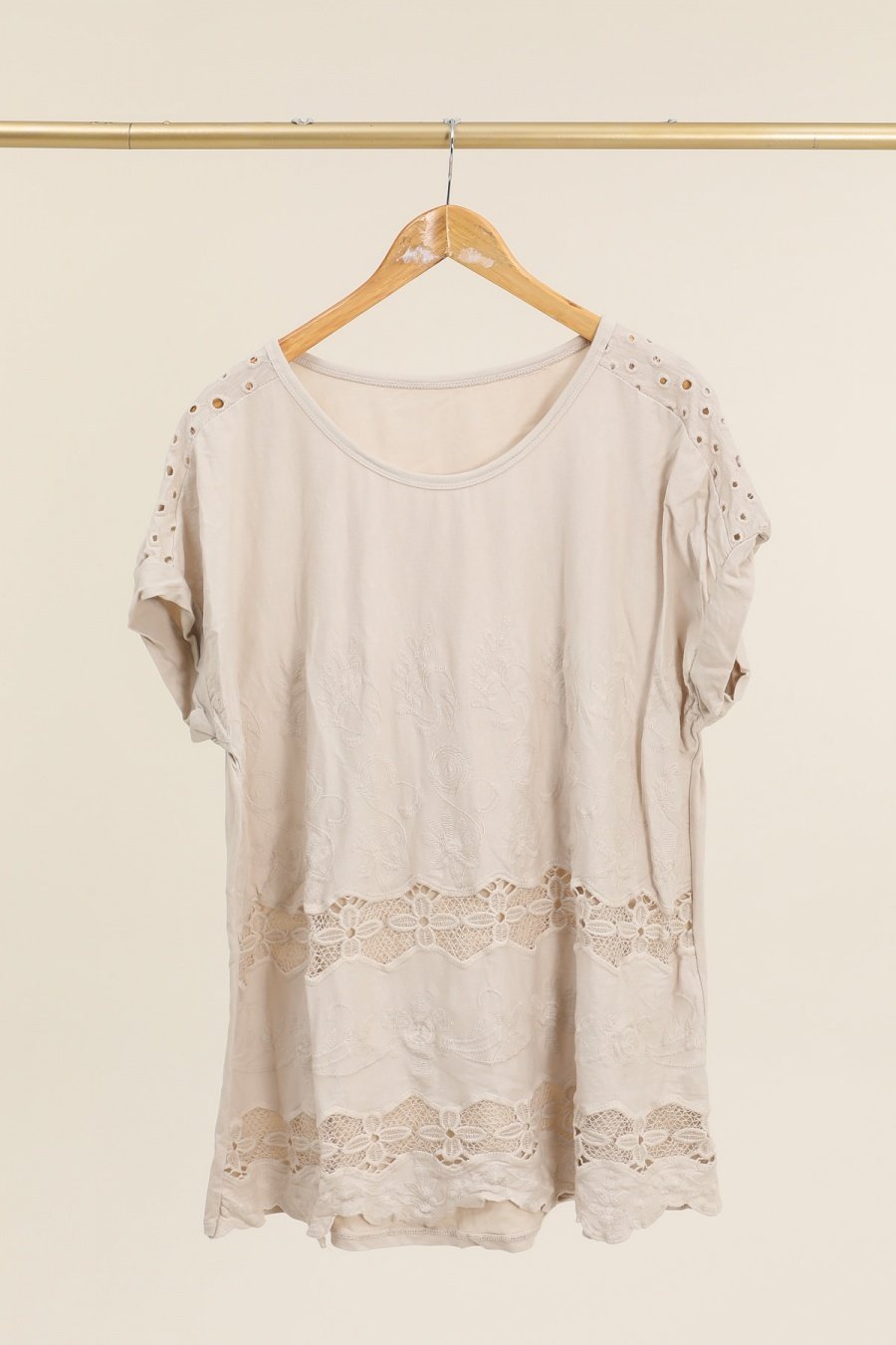 Vanja Bluse  k/ 2x59 Beige