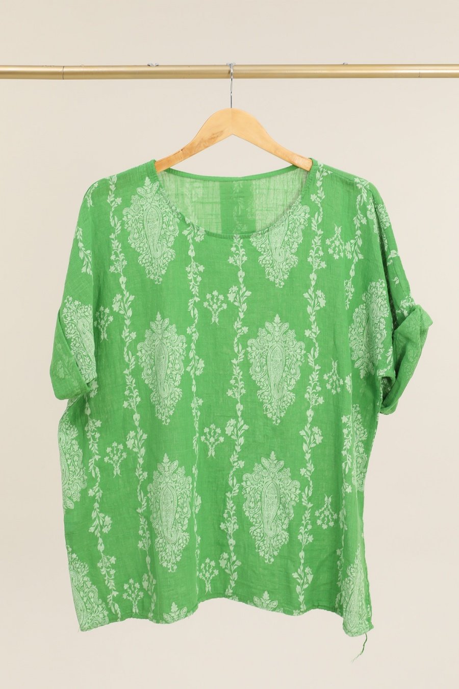 Merete Bluse k/ 2x63 Lime