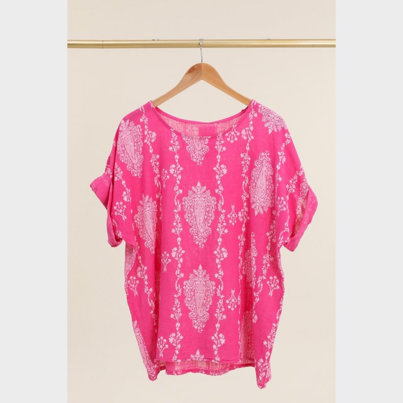 Merete Bluse k/ 2x63 Pink
