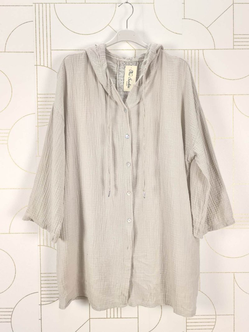 Molisa cardi/bluse med htte 2x61 Beige