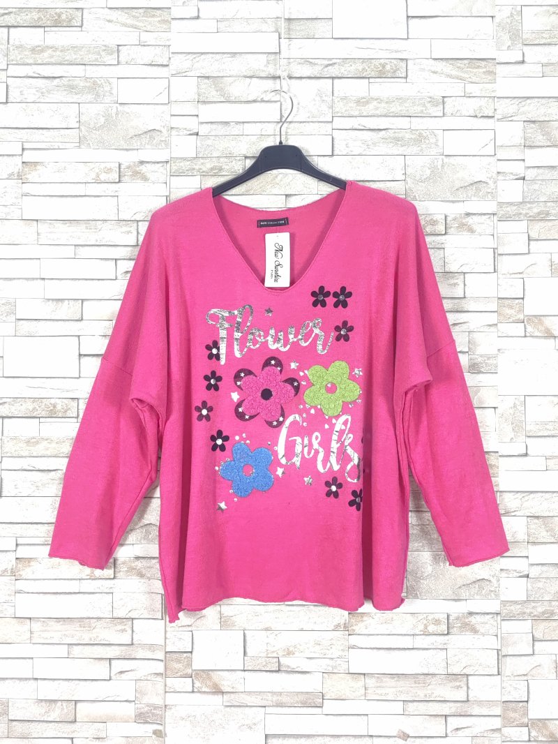 Flowers Bluse Pink 2x65