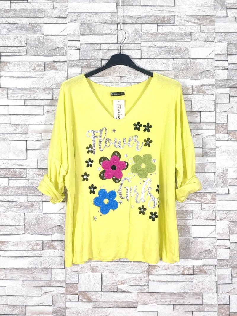 Flowers Bluse Gul 2x65